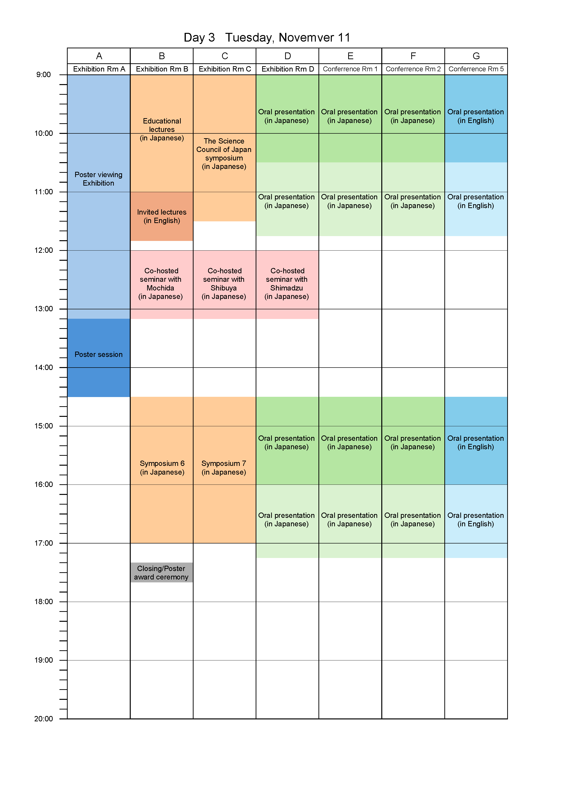 time table